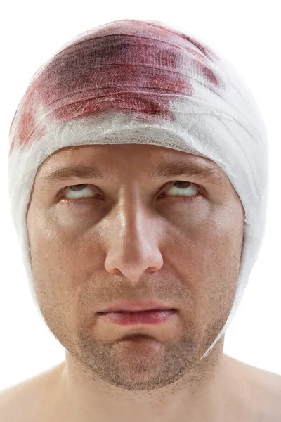 Bandage on wound head — Stock Photo, Image