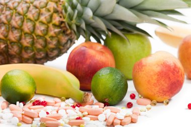 Multi fruit vitamin food clipart