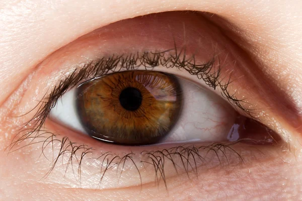 Ludzkie oko makro — Zdjęcie stockowe