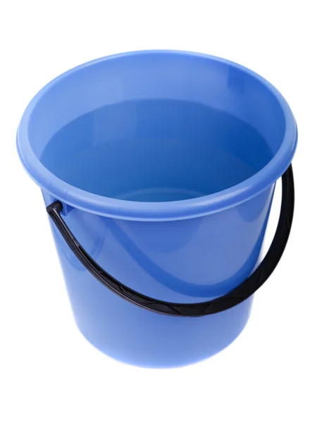 Water full plastic bucket — Stock Photo, Image