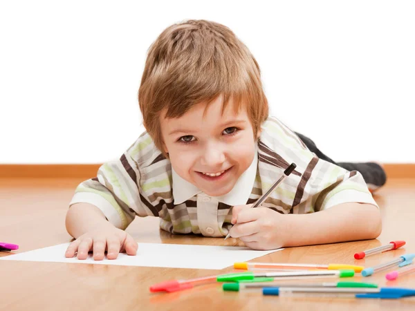 Kind tekenen of schrijven — Stockfoto