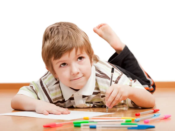 Child drawing or writing — Stock Photo, Image