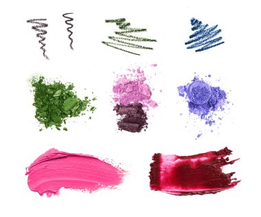Cosmetic samples isolated on white clipart