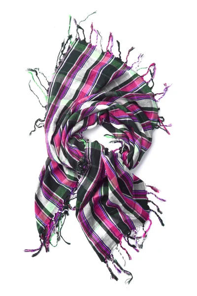 Кольоровий шарф ізольований на білому — стокове фото