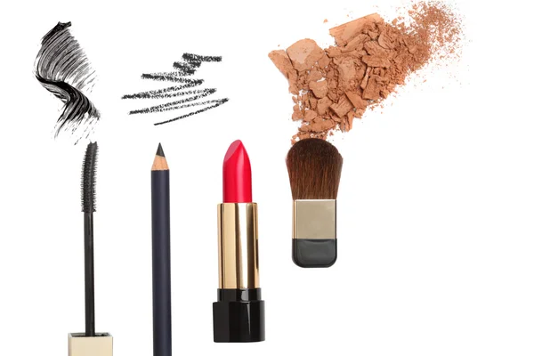 Kosmetiska produkter isolerad på vit — Stockfoto