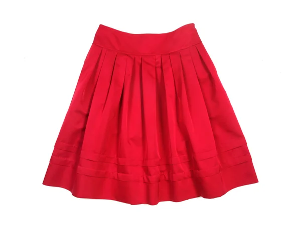 Red Women Skirt Isolated White — Stock Photo, Image