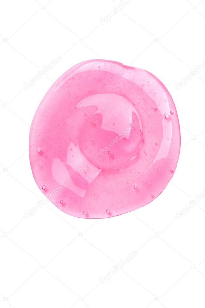 Pink scrub sample isolated on white