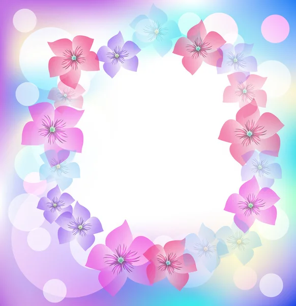 Glowing background with flowers — Stock Vector