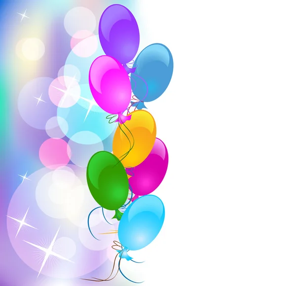 Fundo festivo com balões —  Vetores de Stock