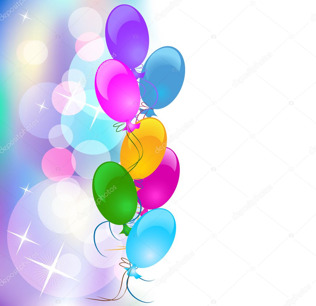 Festive Background With Balloons — Stock Vector © Marisha 4012317