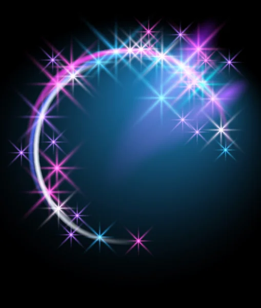 Gloeiende ronde met sterren — Stockvector