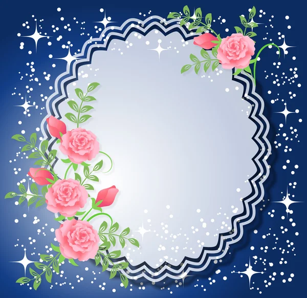 Magic background with roses — Stock Vector