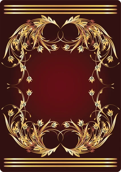 Arrière-plan avec ornement doré pour diverses œuvres d'art design — Image vectorielle