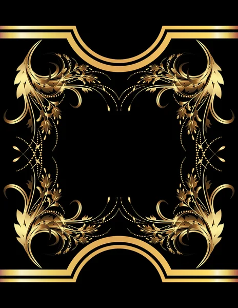 Hintergrund mit goldenen Ornamenten — Stockvektor