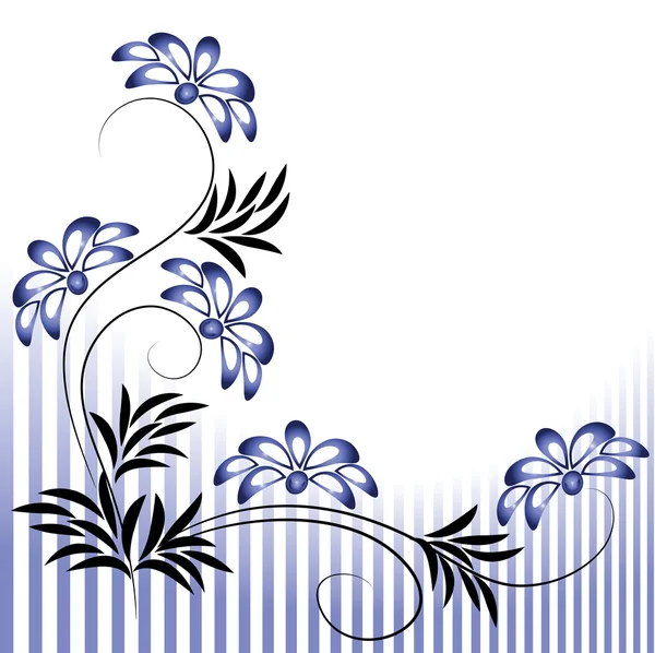 縞模様の花飾り — ストックベクタ
