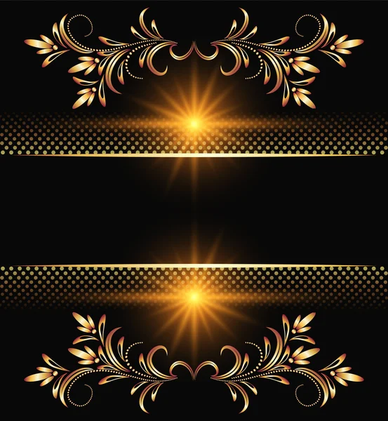 Background Golden Ornament Various Design Artwork — Stock Vector