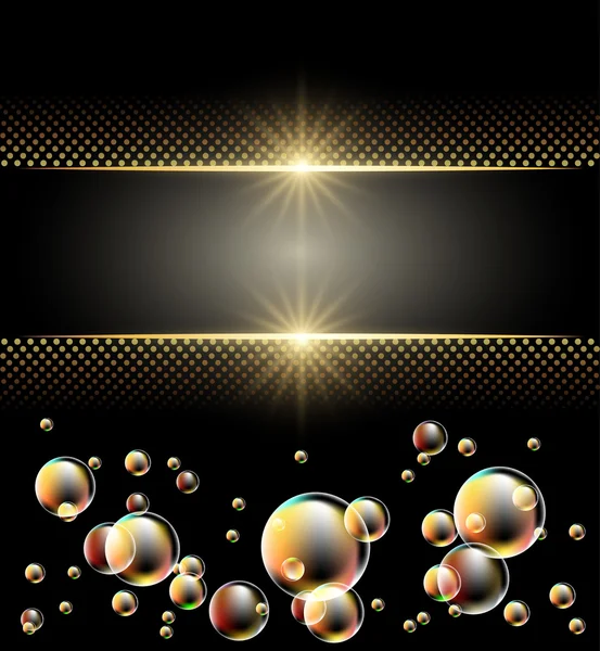Glowing Background Stars Bubbles — Stock Vector