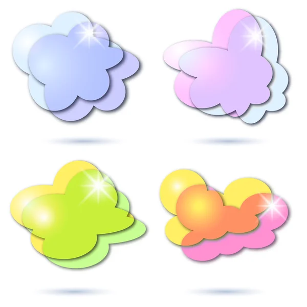 Set Elementen Ontwerp Etiket Bubbles Toespraaköğeleri Tasarım Etiket Veya Kabarcıklar — Stockvector