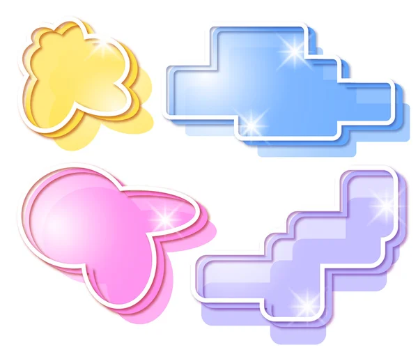 Set Elementen Ontwerp Etiket Bubbles Toespraaköğeleri Tasarım Etiket Veya Kabarcıklar — Stockvector