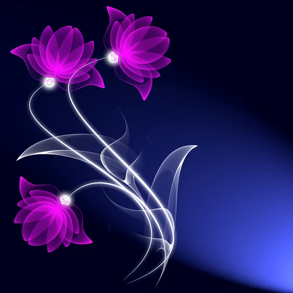 Magische transparente Blumen — Stockfoto