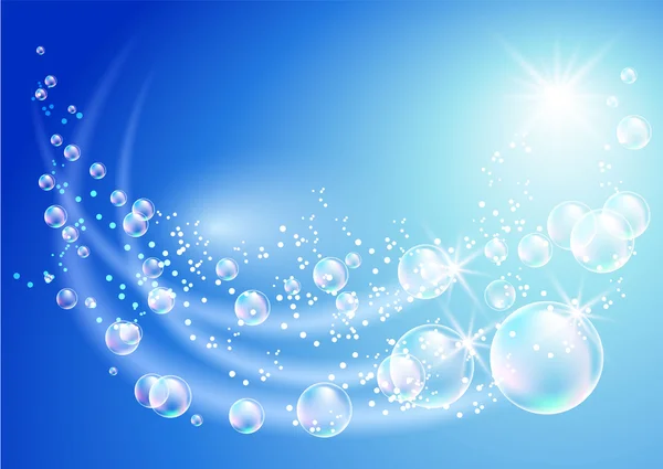 Background with transparent bubbles — Stock Vector