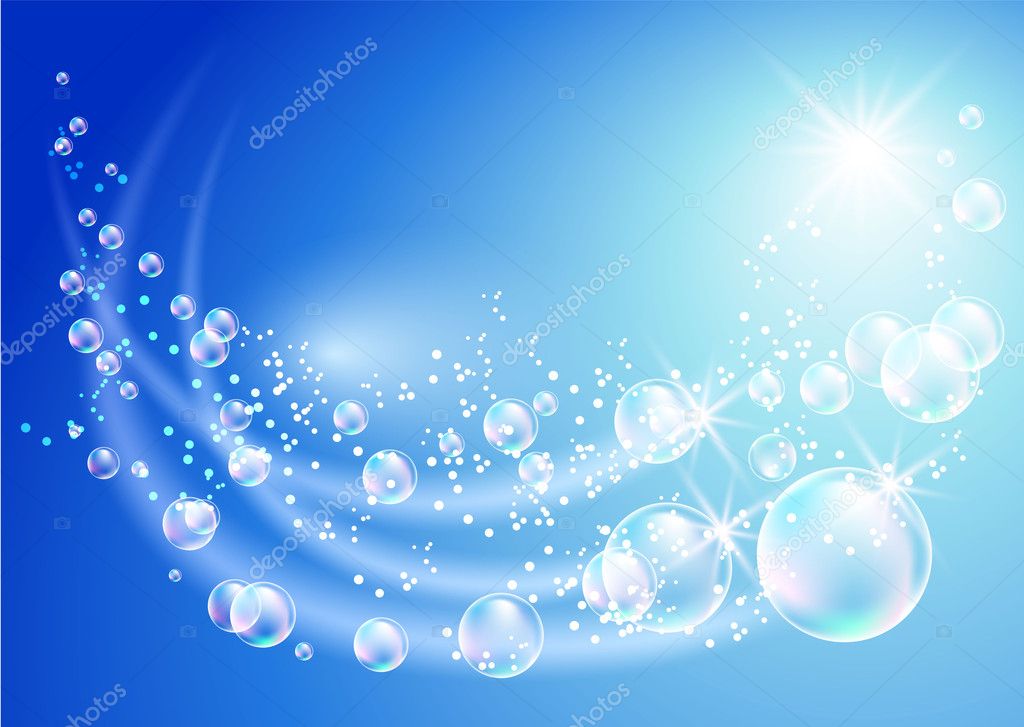 blue bubbles wallpaper