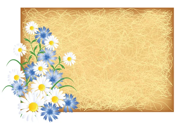 Grunge sfondo con fiori — Vettoriale Stock