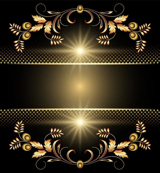 Tło z złotym ornamentem — Wektor stockowy