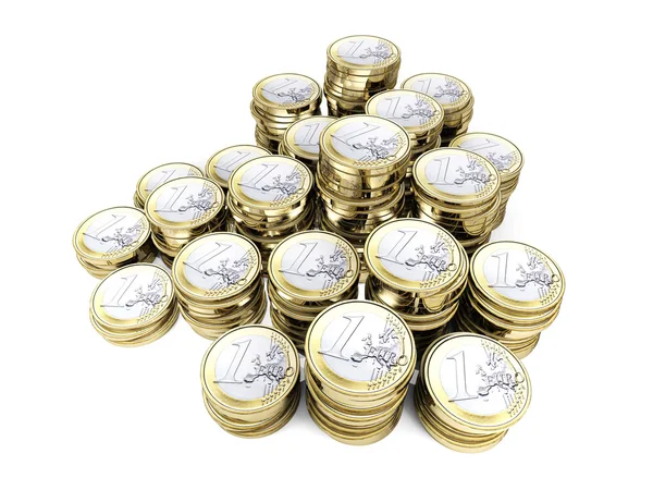 Euro mynt 3d — Stockfoto