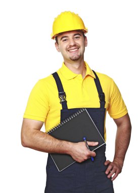 Smiling manual worker clipart