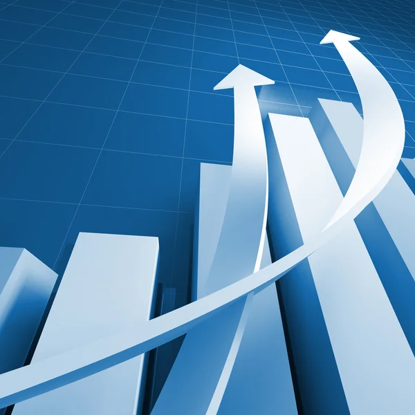 Business chart graph — Stock Photo, Image