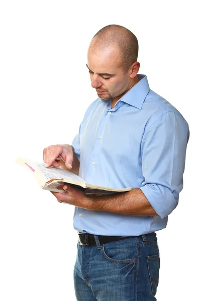 Hombre con libro — Foto de Stock