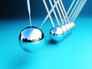 Newton cradle 3d clipart