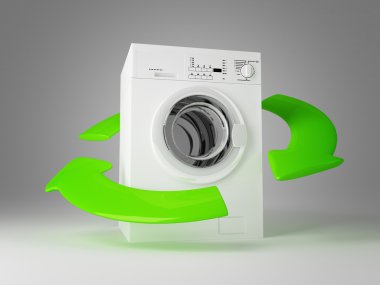 Eco washing machine clipart