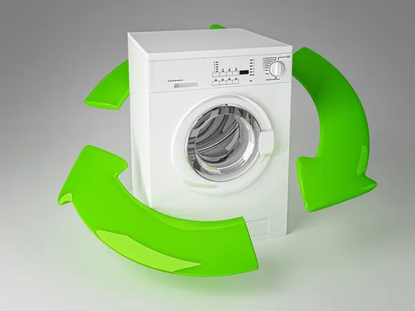 Reciclar lavadora 3d —  Fotos de Stock