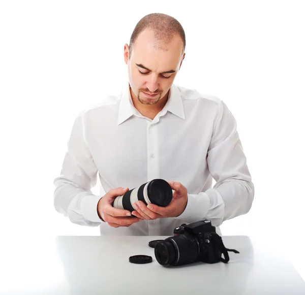 Man och fotografering — Stockfoto