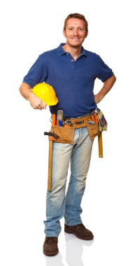 ayakta inşaat işçisi portre