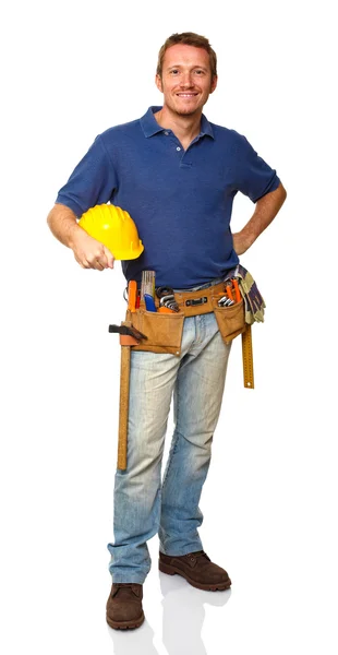 Retrato de trabajador de construcción de pie —  Fotos de Stock