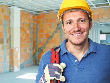 Smiling manual worker clipart