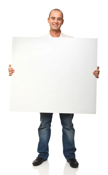 Man holding board — Stock Photo, Image
