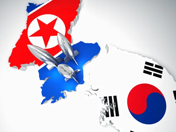 Nord- och Sydkorea — Stockfoto