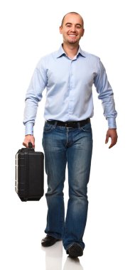 Man with hardcase clipart