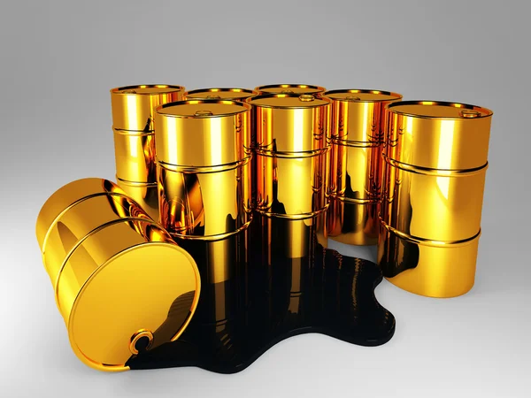 Золотий барель нафти — стокове фото