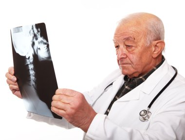 Senior doctor at work clipart