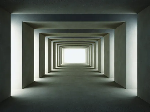 Bild Eines Dunklen Tunnels Mit Seitlichen Lichtern — Stockfoto