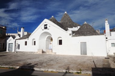 Trullo sovrano görünümü alberobello, İtalya