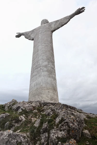 Picture Huge Concrete Christ Statue Maratea — Stock Photo, Image