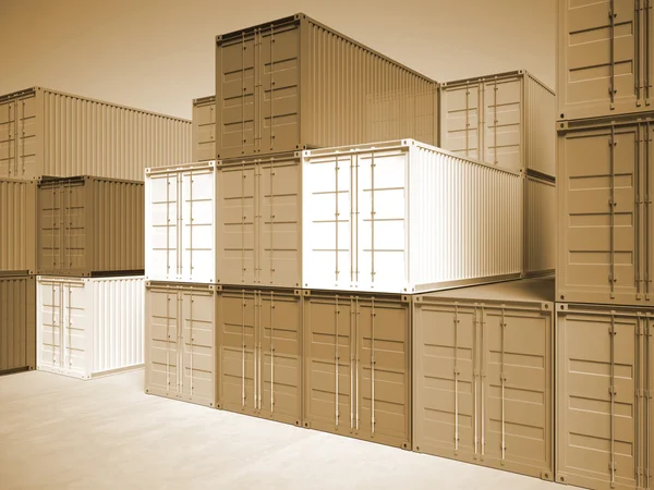 3D konteyner arka plan — Stok fotoğraf