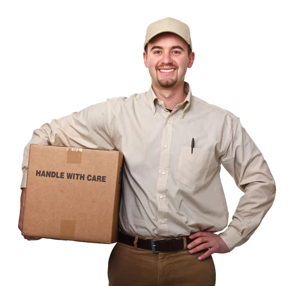 Smiling delivery man — Stock Photo, Image