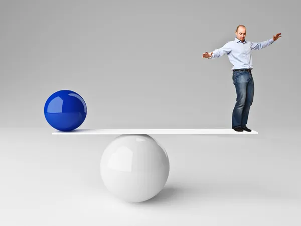 Man in balance — Stock Photo, Image